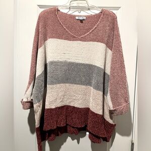 She + Sky Scoop Neck Sweater